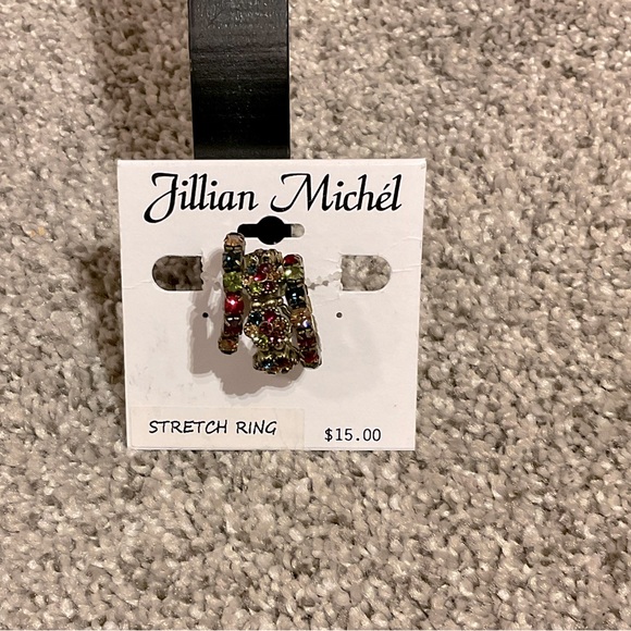 🆕 NWT 3pc Stacking Fashion Rings, stretch band fits all, multicolored gemstones - Picture 4 of 4